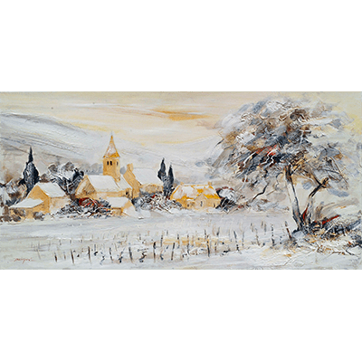 Neige en Bourgogne 100 x 50